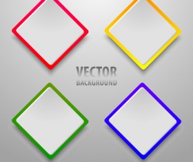 Paper text frames vector material 02