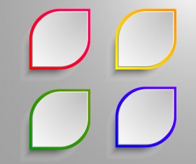 Paper text frames vector material 03