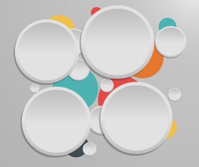 Paper text frames vector material 04