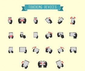 Phone touching gesture vector
