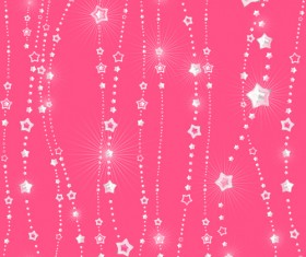 Pink background with stars decor vector