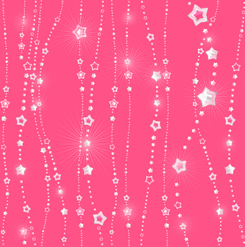 Pink background with stars decor vector