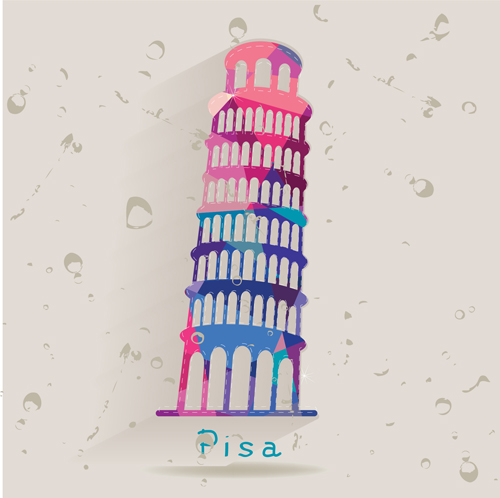Pisa Leaning Tower vector material