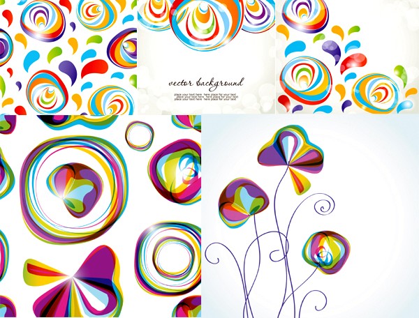 Cute abstract graphics background vector