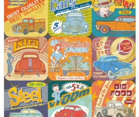 Poster Vintage Cars vector set