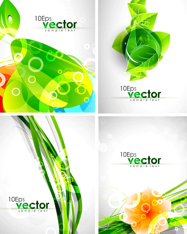 Fresh and green background vector free download