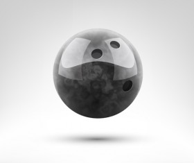 Realistic bowling ball vector design 01