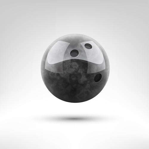 Realistic bowling ball vector design 01