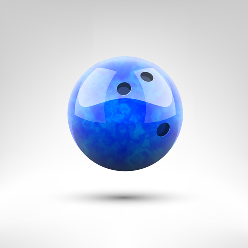 Realistic bowling ball vector design 02