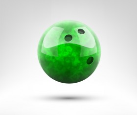 Realistic bowling ball vector design 03