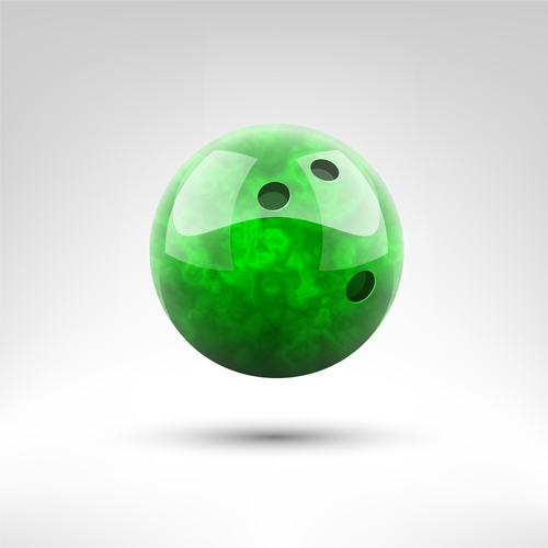 Realistic bowling ball vector design 03