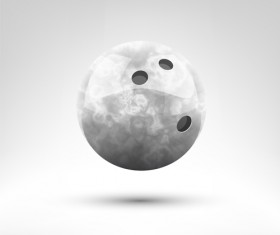 Realistic bowling ball vector design 04