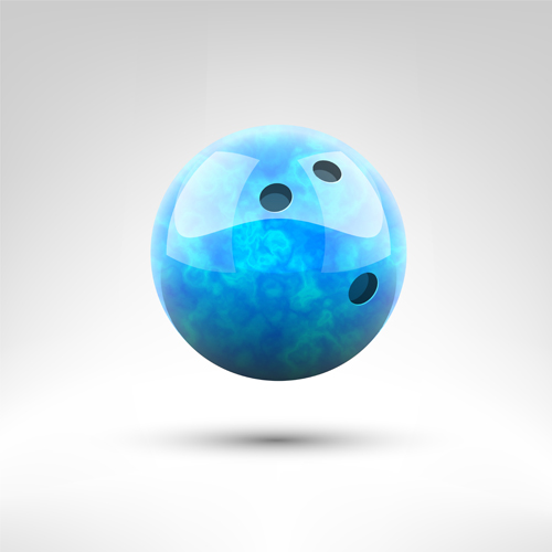 Realistic bowling ball vector design 05