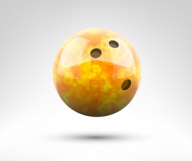 Realistic bowling ball vector design 06