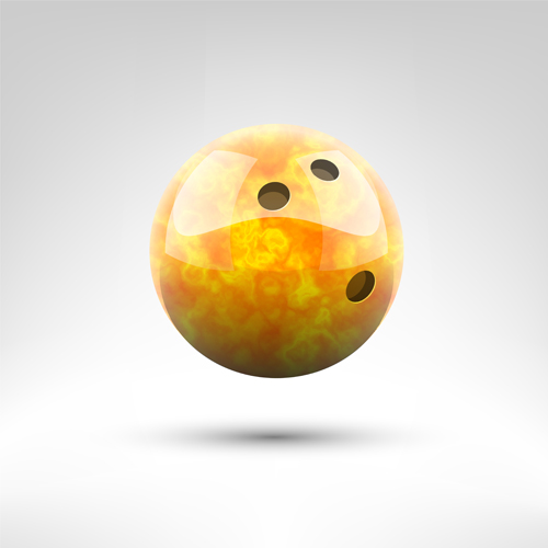 Realistic bowling ball vector design 06