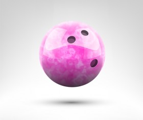 Realistic bowling ball vector design 07