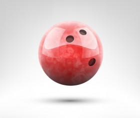 Realistic bowling ball vector design 08