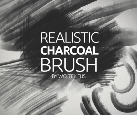 Realistic charcoal Photoshop Brushes