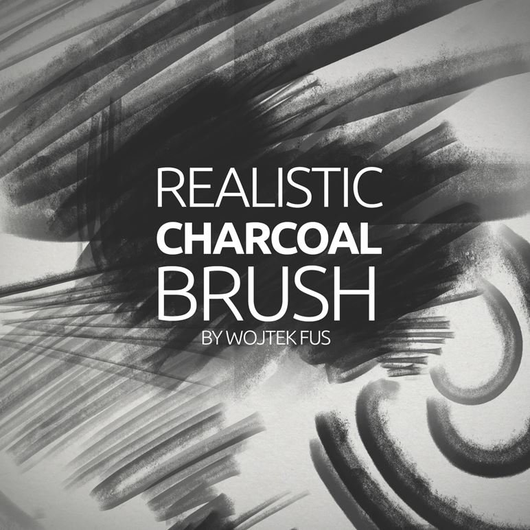 Realistic charcoal Photoshop Brushes