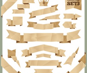 Realistic paper banners vector