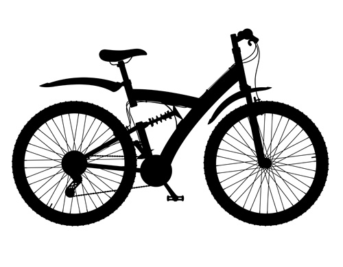 Realistic sports bicycle vector template set 09
