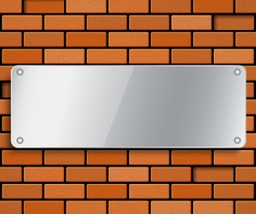 Red brick wall backgrounds vectors 01