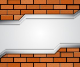 Red brick wall backgrounds vectors 03