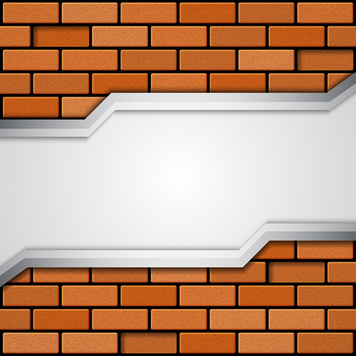 Red brick wall backgrounds vectors 03
