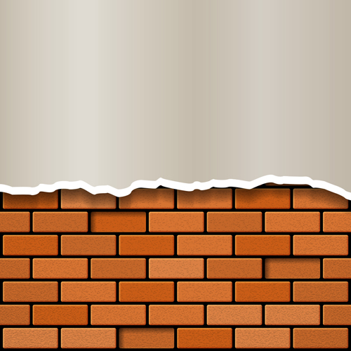 Red brick wall backgrounds vectors 04