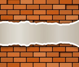 Red brick wall backgrounds vectors 05