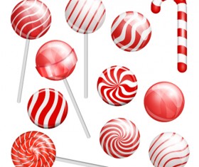 Red with white candy vector material