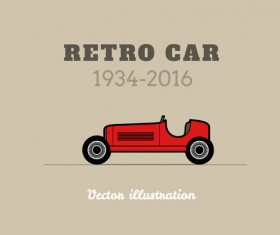 Retro car poster vector design 02