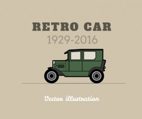 Retro car poster vector design 03