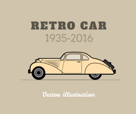 Retro car poster vector design 04