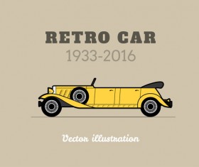 Retro car poster vector design 05