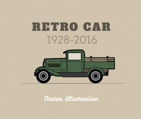 Retro car poster vector design 06