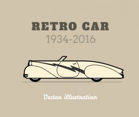 Retro car poster vector design 07