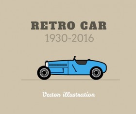Retro car poster vector design 08