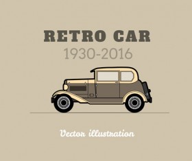 Retro car poster vector design 09