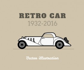 Retro car poster vector design 12