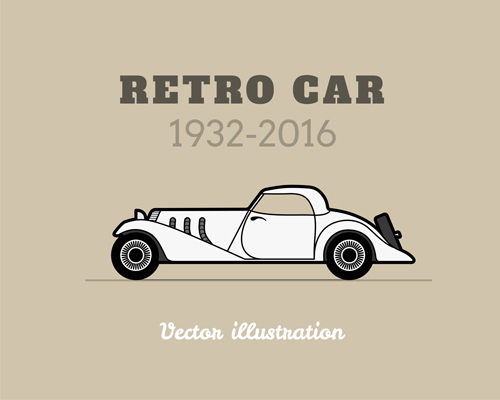 Retro car poster vector design 12