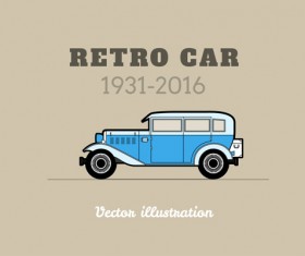 Retro car poster vector design 13