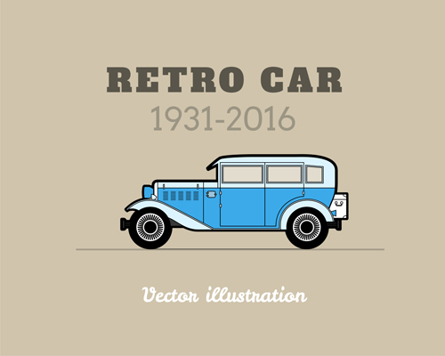 Retro car poster vector design 13