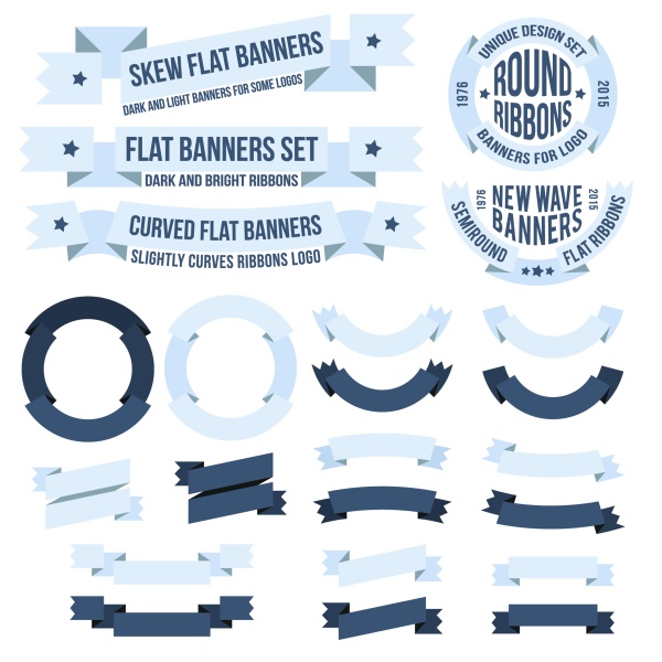 Ribbon frame with banners vintage vector