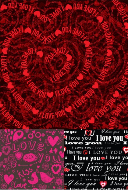 Romantic love word letters vector