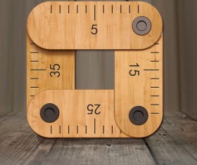 Ruler with photo psd material