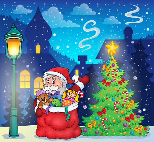 Santa claus cartoon cute vector 05 free download