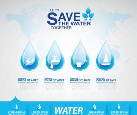 Save water creative vector template 11