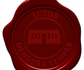 Sealing wax with world landmarks vector set 07