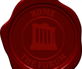 Sealing wax with world landmarks vector set 09